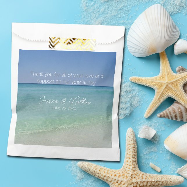  Beautiful Beach Horizon Personalised Wedding Favour Bags (Creator Uploaded)