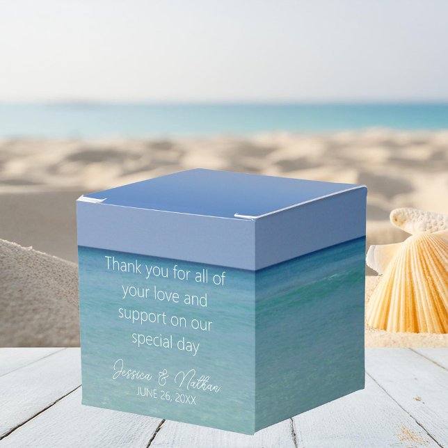  Beautiful Beach Horizon Personalised Wedding Favour Box (Creator Uploaded)