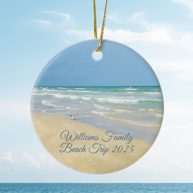 Beautiful Beach House Commemorative Christmas Ceramic Tree Decoration (Creator Uploaded)