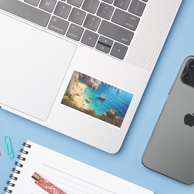 Beautiful beach in Greece  (Laptop w/ iPhone)