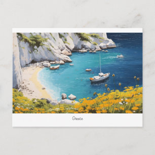 Beautiful beach in Greece Postcard