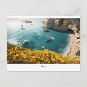 Beautiful beach in Greece Postcard