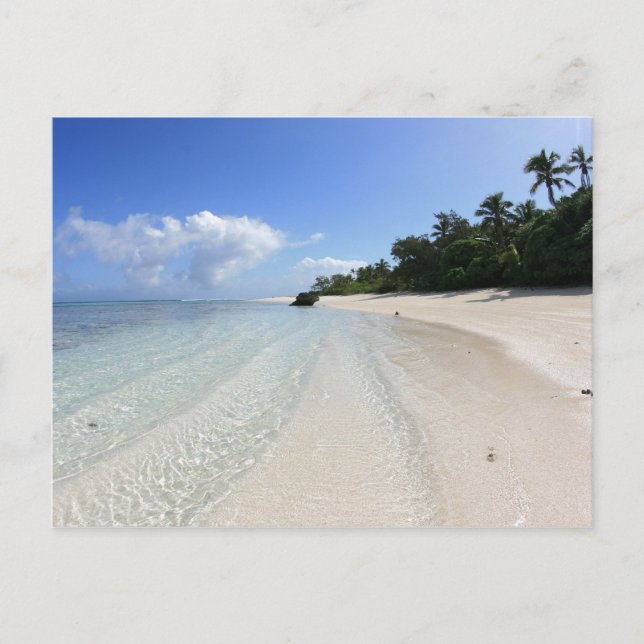 beautiful beach in Tonga Postcard (Front)