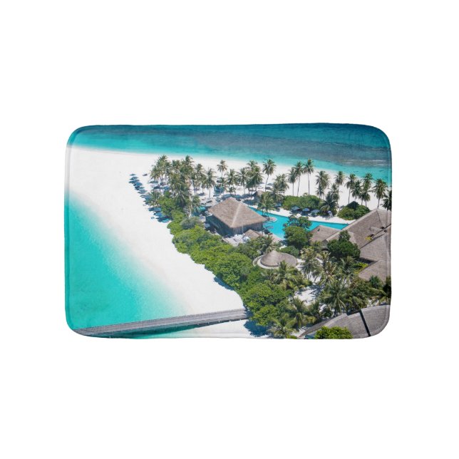 Beautiful Beach Landscape Bath Mat (Front)