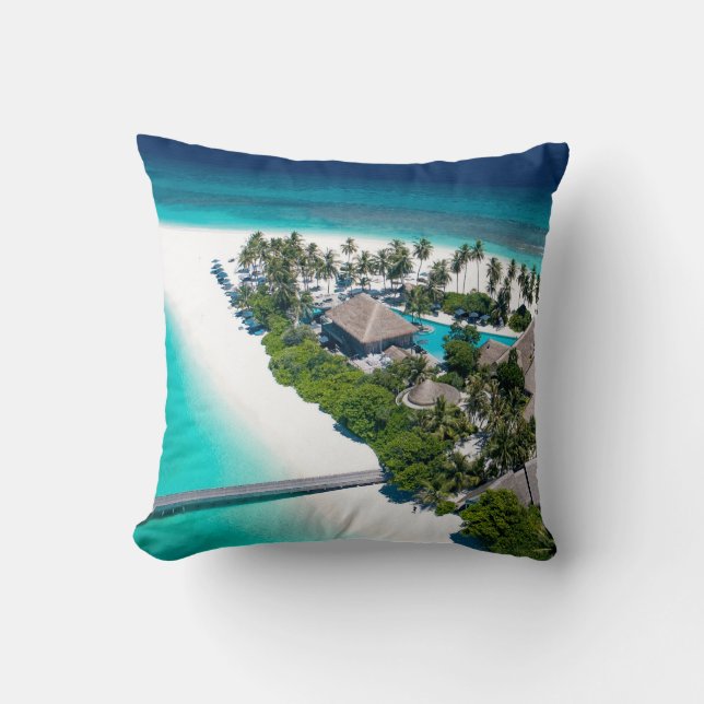 Beautiful Beach Landscape Cushion (Front)