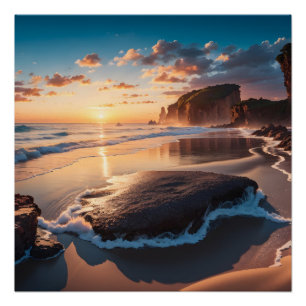 Beautiful Beach Landscape Poster