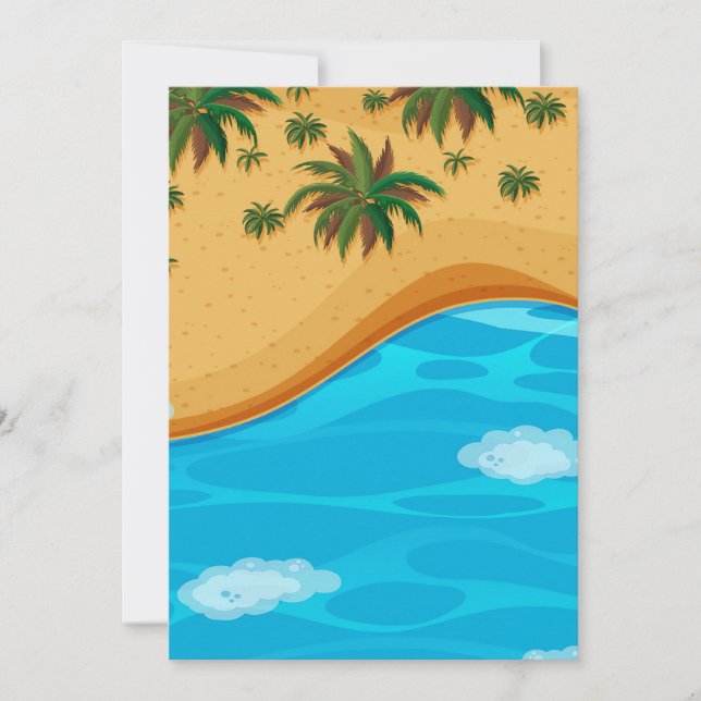 Beautiful Beach Landscape Thank You Card (Front)