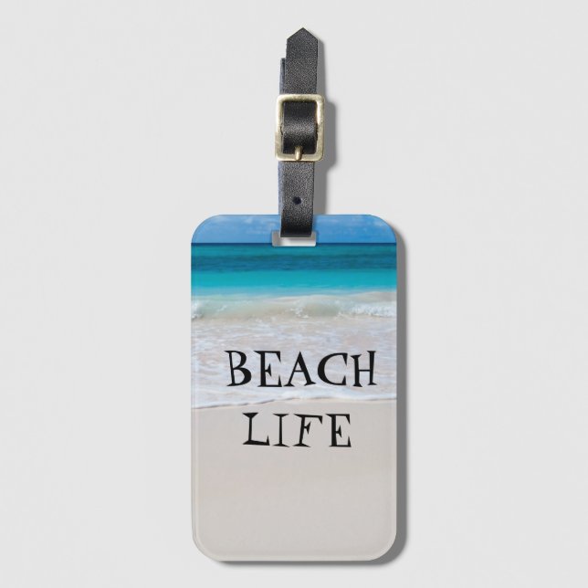 Beautiful Beach Life Luggage Tag (Front Vertical)