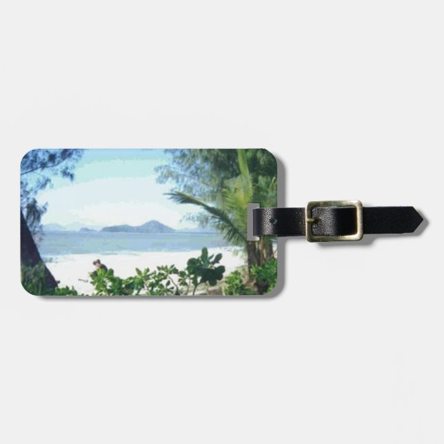 BEAUTIFUL BEACH LUGGAGE TAG (Front Horizontal)