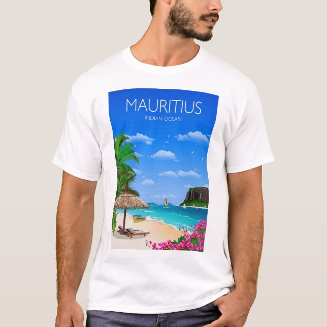 Beautiful Beach Mauritius  Active T-Shirt (Front)