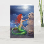 Beautiful Beach Mermaid Christmas Holiday Card<br><div class="desc">Looking for unique ideas and beautiful Christmas cards to send out this season to family and friends? If you are a mermaid lover (or want to send something special to the mermaid lovers in your life), you'll fall in love with these magical coastal beach holiday cards that can be personalised...</div>