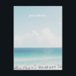 Beautiful Beach Photography Cool Blue Ocean Skies Postcard<br><div class="desc">A fun photo depicting a day at the beach with bright blue skies and clear turquoise water.</div>