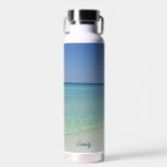 Beautiful Beach Photography Personalised Seaside Water Bottle<br><div class="desc">This cool beach vacation water bottle are perfect for a seaside wedding or bachelorette party on a tropical island. The gorgeous green waters of Sandestin wash up to the sandy seashore underneath serene blue skies to make the perfect scenic vacation photograph for your custom summer gifts.</div>