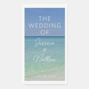  Beautiful Beach Photography Personalized Wedding Napkin