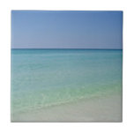 Beautiful Beach Photography Seaside Blue Green Tile<br><div class="desc">A beautiful beach photograph taken seaside in Destin,  Florida where the serene blue green waves meet the seashore. Pretty island tiles for a beach house backsplash or tropical side table in your vacation home.</div>