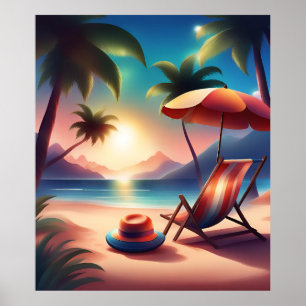 beautiful beach poster
