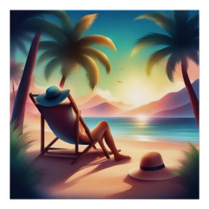 beautiful beach poster