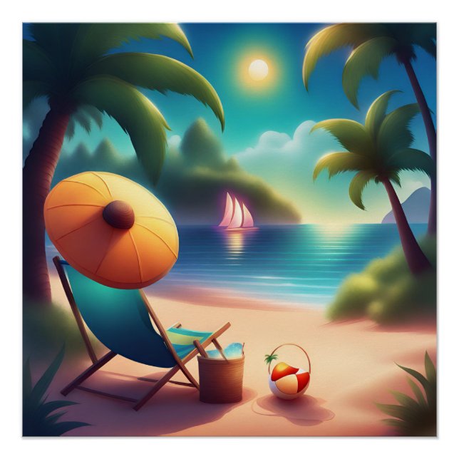beautiful beach poster (Front)