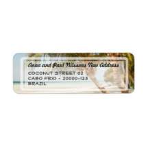 Beautiful Beach Scene Address Label