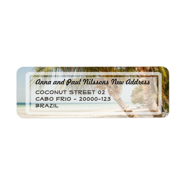 Beautiful Beach Scene Address Label (Front)
