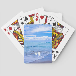 Beautiful Beach Scene Blue Sky Customised Playing Cards