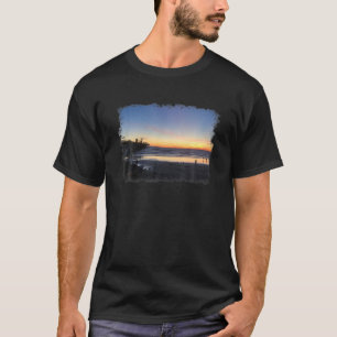 Beautiful Beach Scene California Waves Sunset Palm T-Shirt