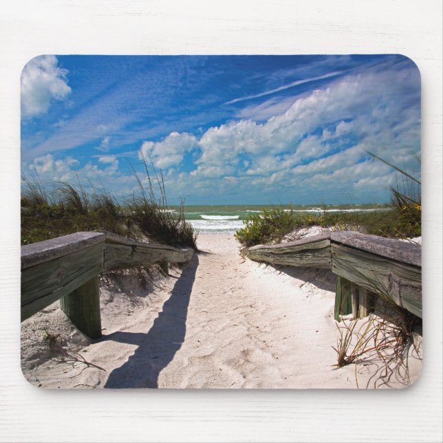 Beautiful beach scene mouse pad (Front)