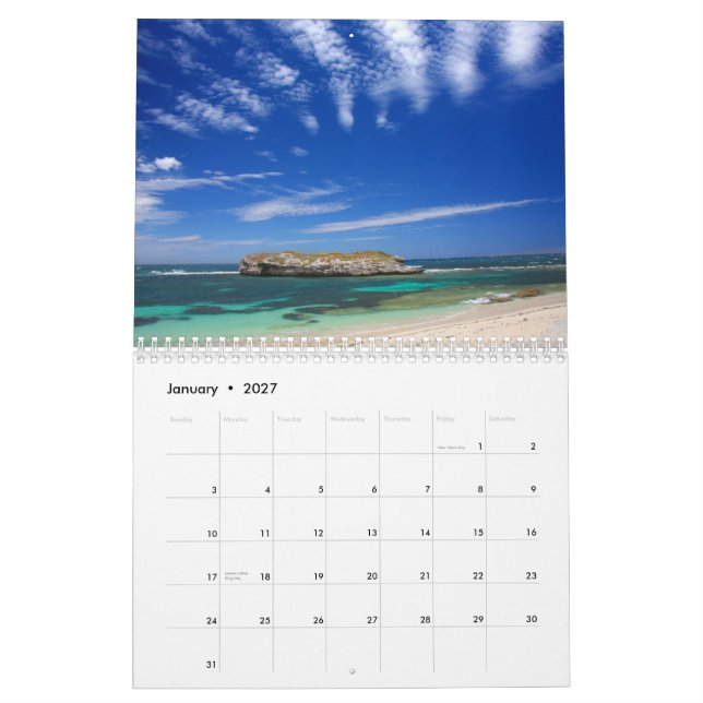 Beautiful Beach Scene Photographs 2015 Calendar (Jan 2027)