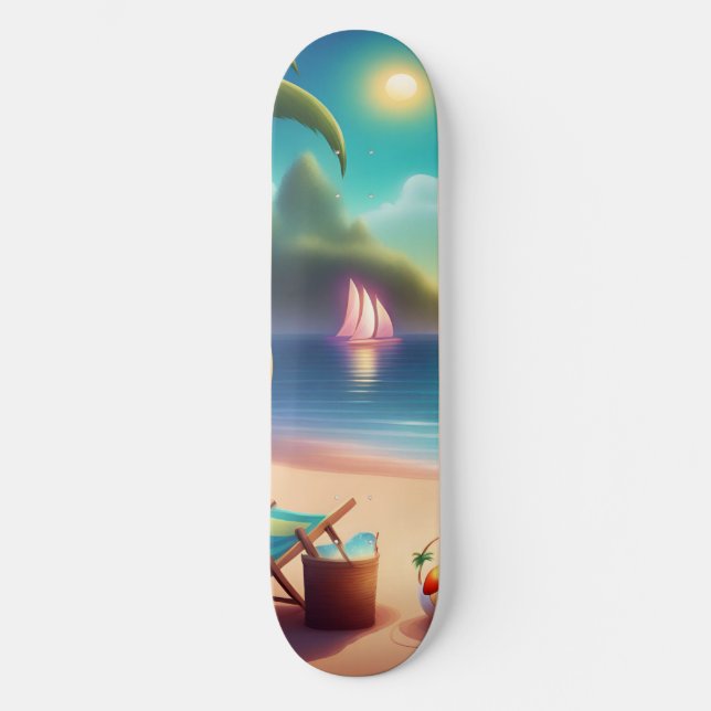 beautiful beach skateboard (Front)
