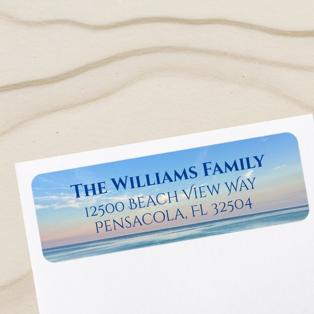 Beautiful Beach Sunset Photography Return Address (Creator Uploaded)