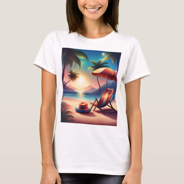 beautiful beach T-Shirt (Front)