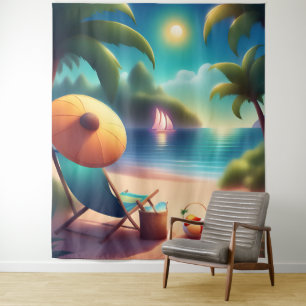 beautiful beach tapestry