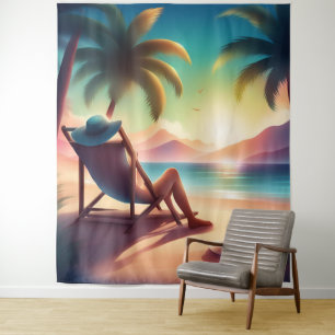 beautiful beach tapestry
