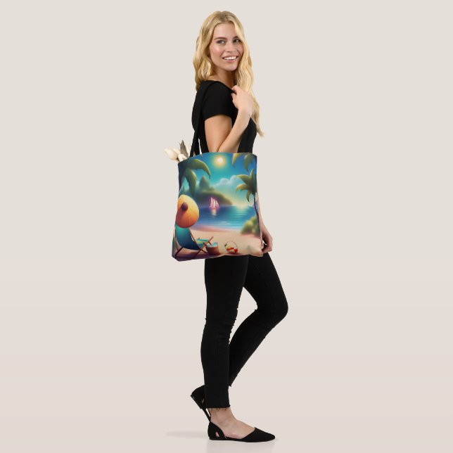 beautiful beach tote bag (On Model)