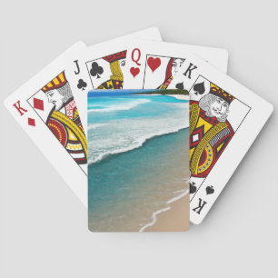 Beautiful beach view playing cards