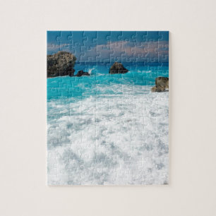 Beautiful Beach Water Surf Aloha Hawaiian Wedding Jigsaw Puzzle