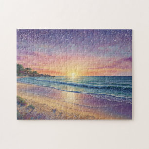 Beautiful Beach Waves and Shore Art Jigsaw Puzzle