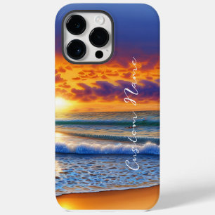 beautiful beaches and clear ocean waters sunset iPhone 14 pro max case