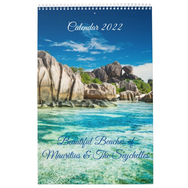 Beautiful Beaches of Mauritius & The Seychelles Calendar (Cover)
