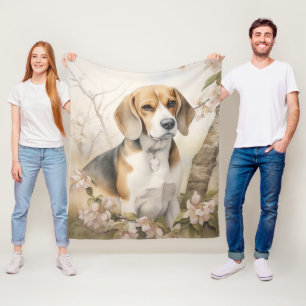 Beautiful Beagle Fleece Blanket