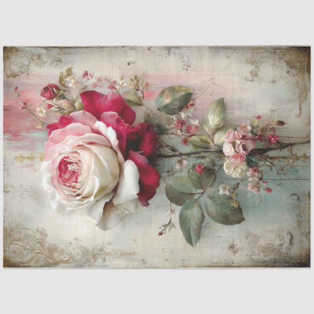 Beautiful Beauty Collection Rose Tissue Paper (Front)