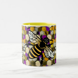 Beautiful Bee Two-Tone Coffee Mug