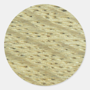 Beautiful Beech wood Classic Round Sticker