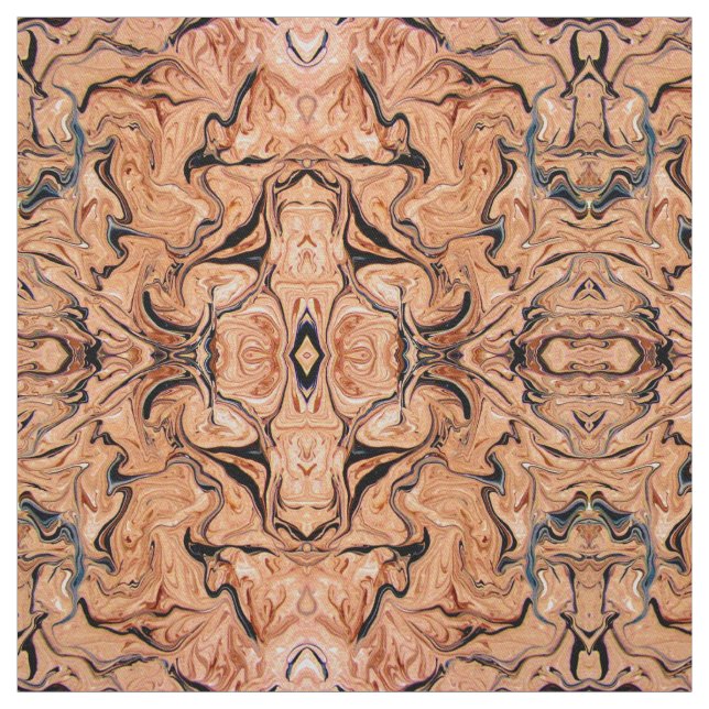 Beautiful Beige Black Marble Art  Fabric (Swatch)