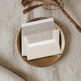 Beautiful Beige Linen Texture Envelope