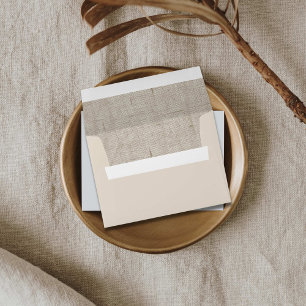Beautiful Beige Linen Texture Envelope
