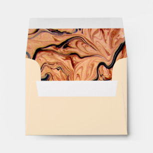 Beautiful Beige Orange Black Marble Pattern Envelopes