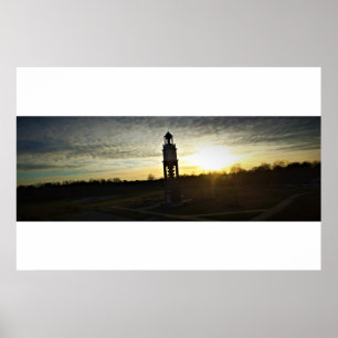 Beautiful Bell Tower in Carmel, Indiana Poster