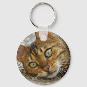 Beautiful Bengal Cat Key Ring