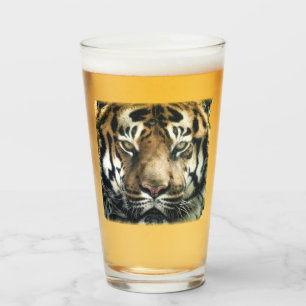 Beautiful Bengal Tiger Face Photo Glass